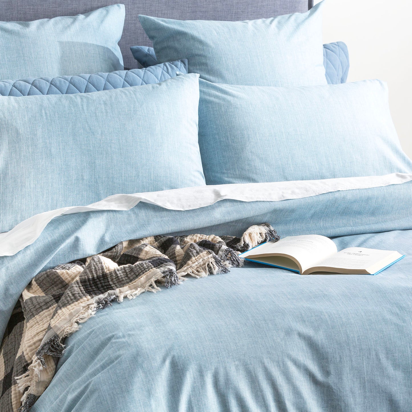 Chambray Washed Cotton Quilt Cover Set