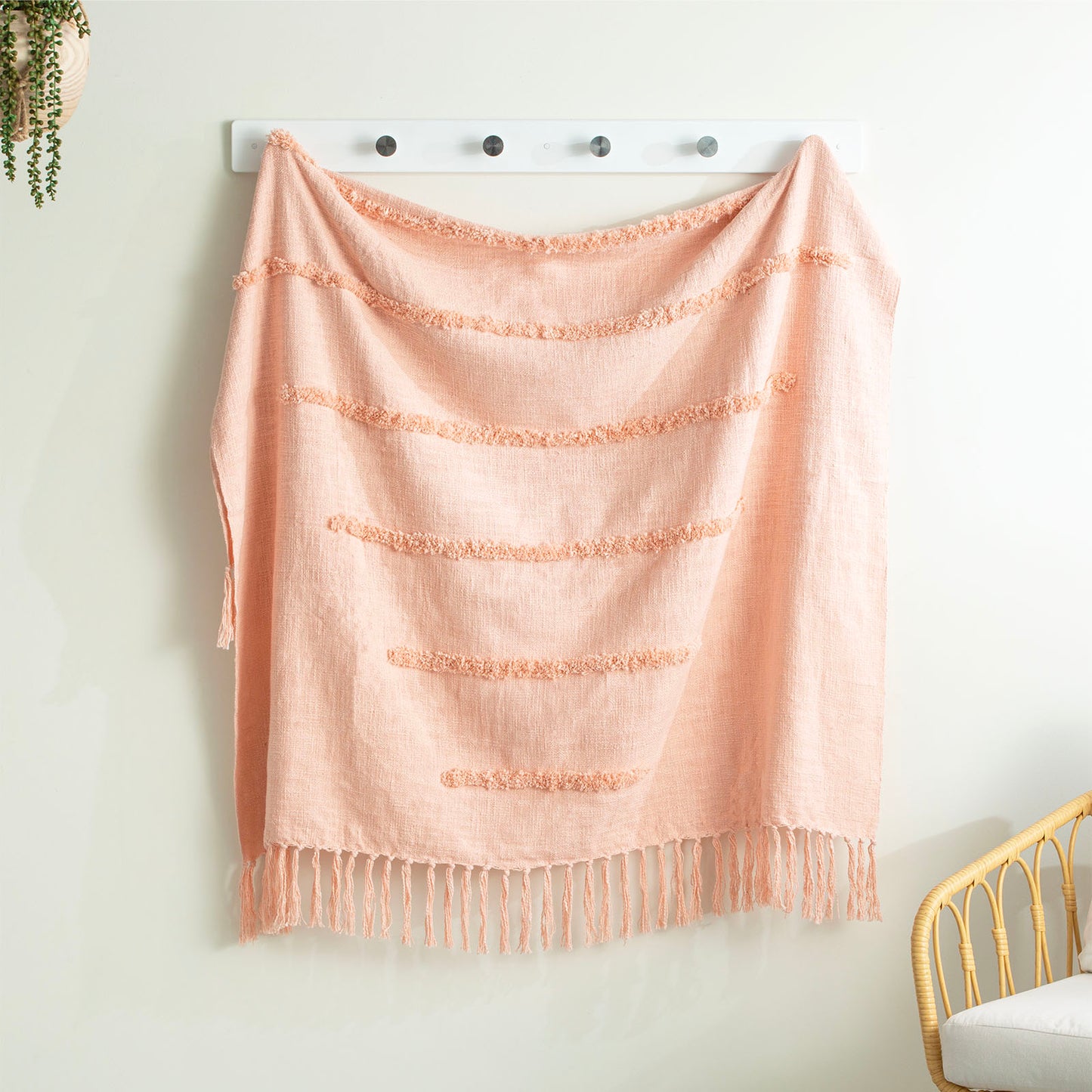 Cambridge Tufted Throw - Cotton Slub