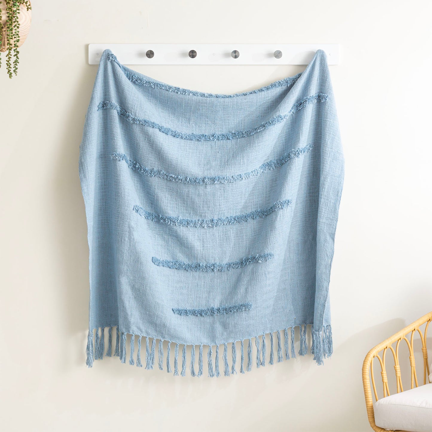 Cambridge Tufted Throw - Cotton Slub