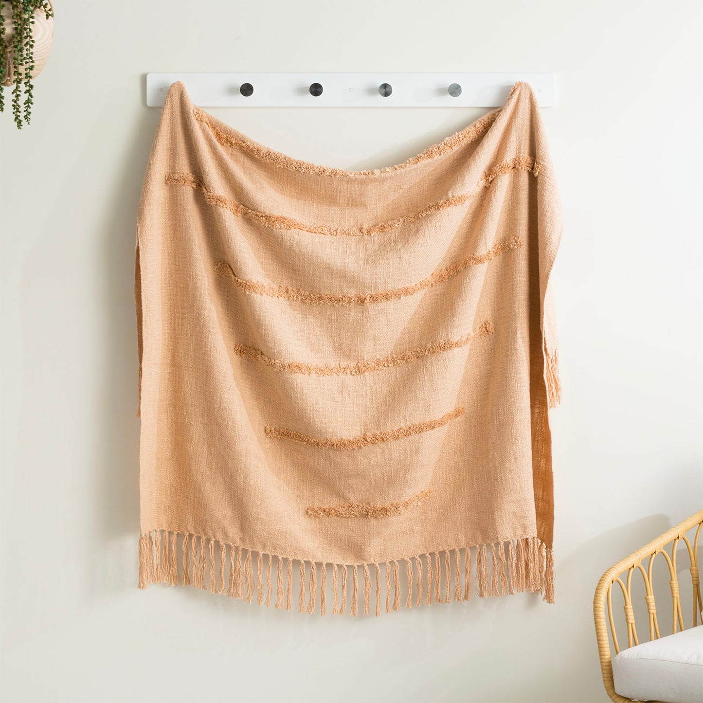 Cambridge Tufted Throw - Cotton Slub