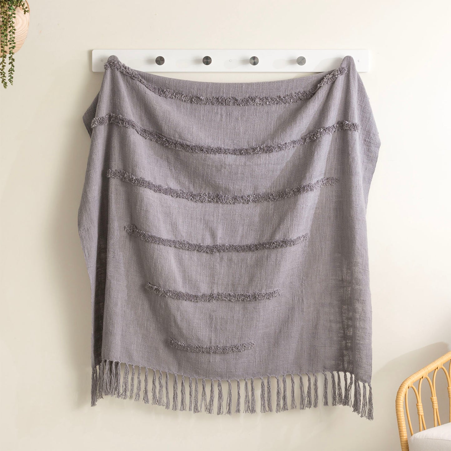 Cambridge Tufted Throw - Cotton Slub