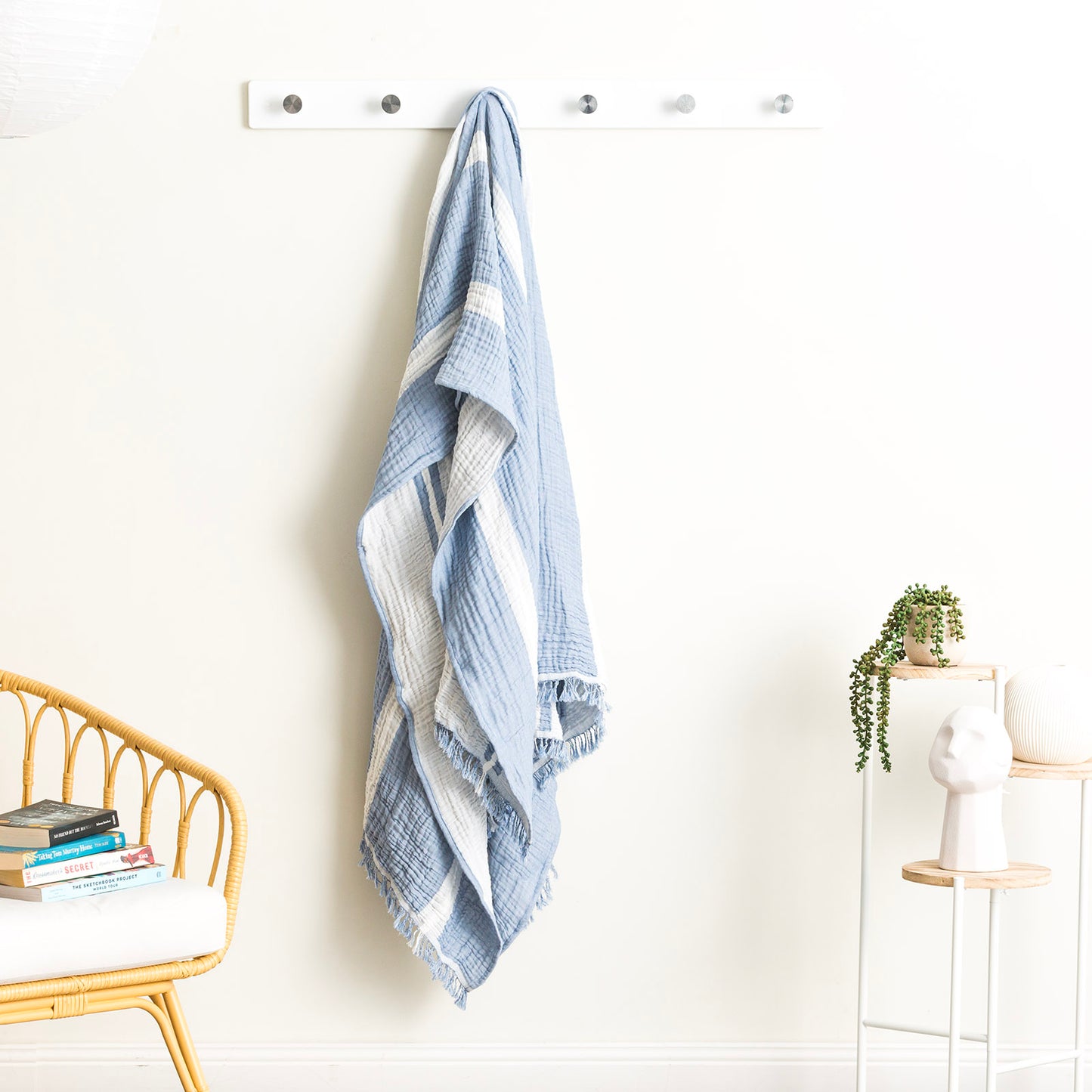 Atlantic Reversible Textured Cotton Throw - Yarn Dyed Vintage Washed