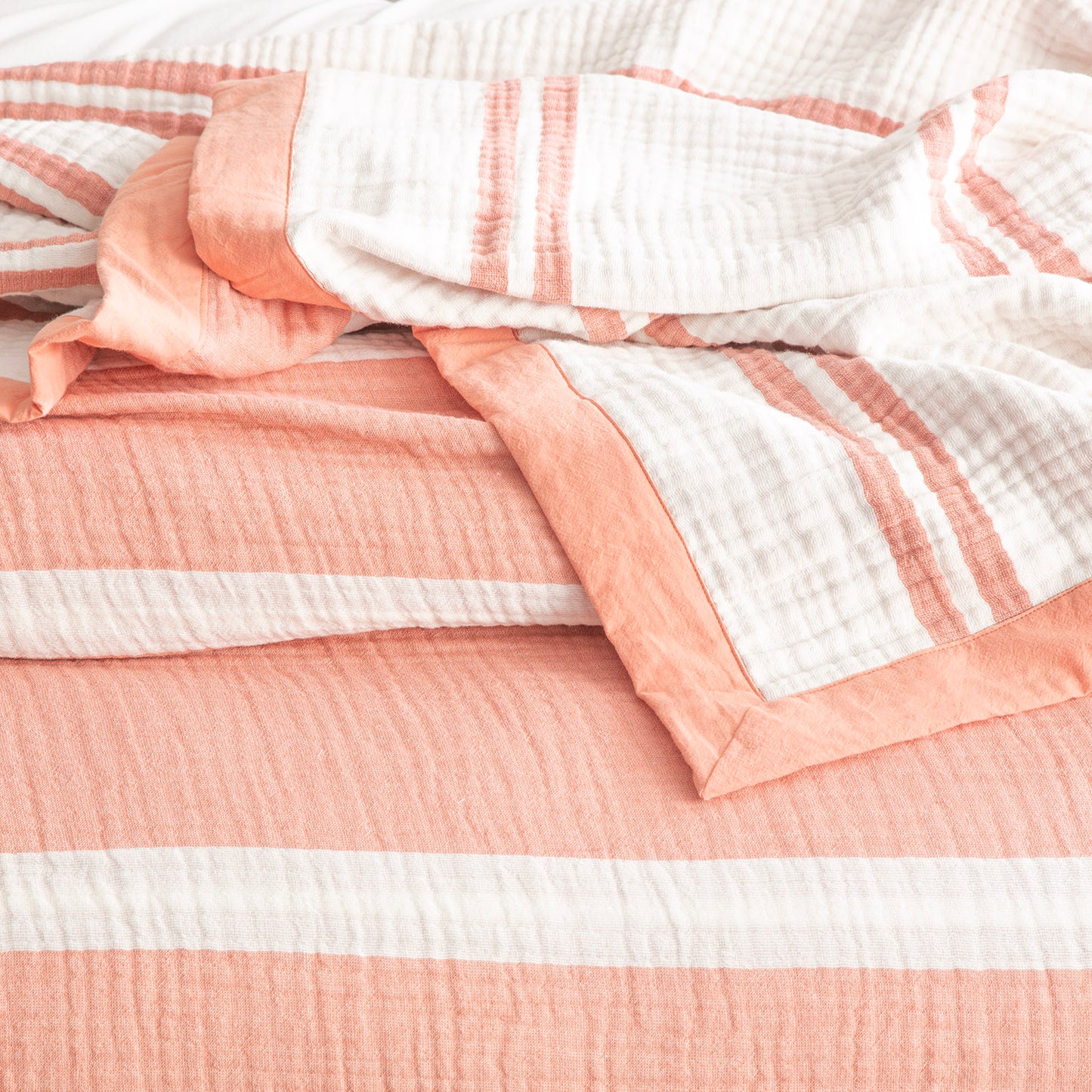 Brighton Textured Blanket - Yarn Dyed Washed Cotton