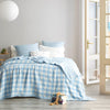 Gingham Reversible Textured Blanket - Yarn Dyed Washed Cotton
