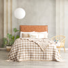 Gingham Reversible Textured Blanket - Yarn Dyed Washed Cotton