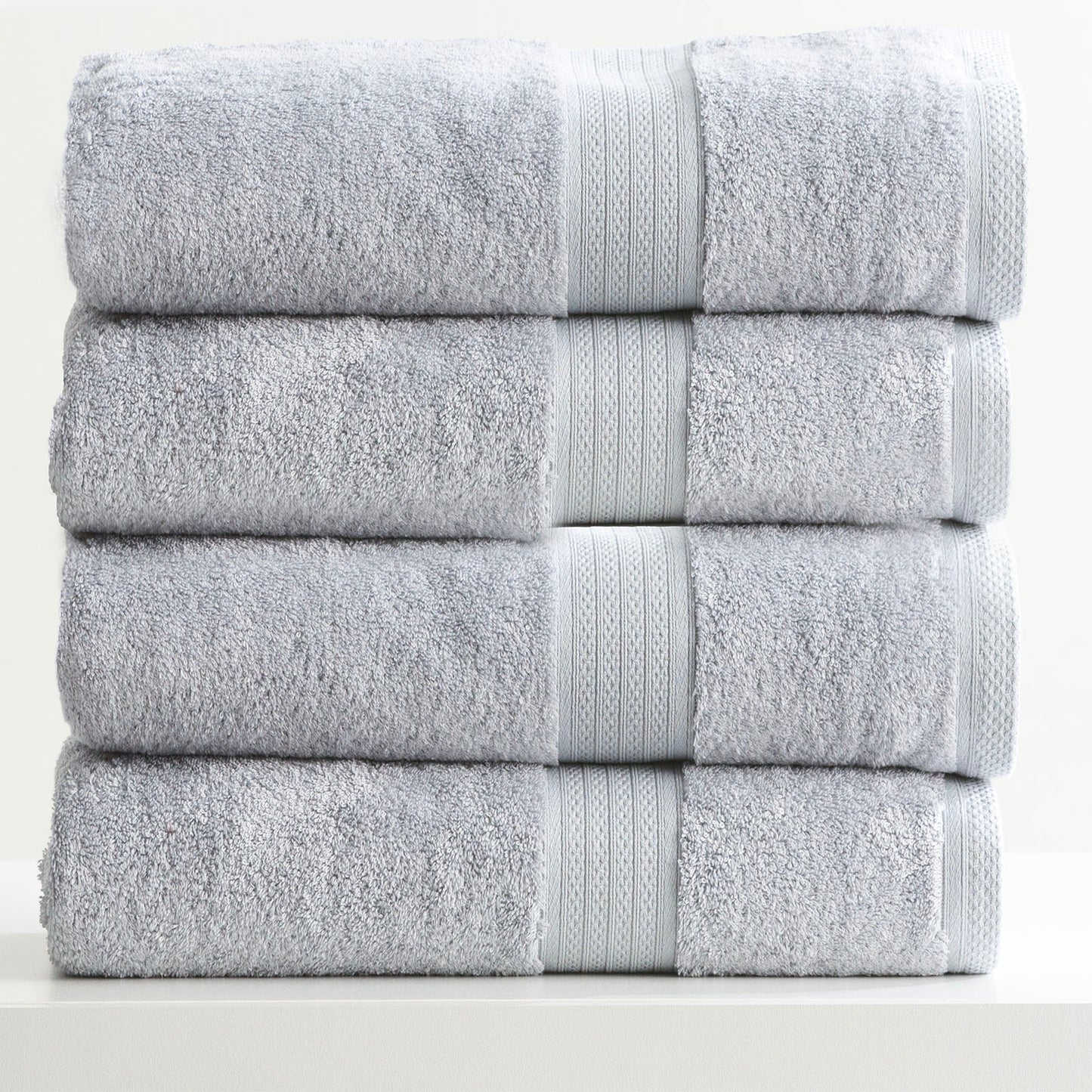 4 Pack Stella Bath Towels - 650 GSM Super Soft Bamboo Cotton Bath Towels