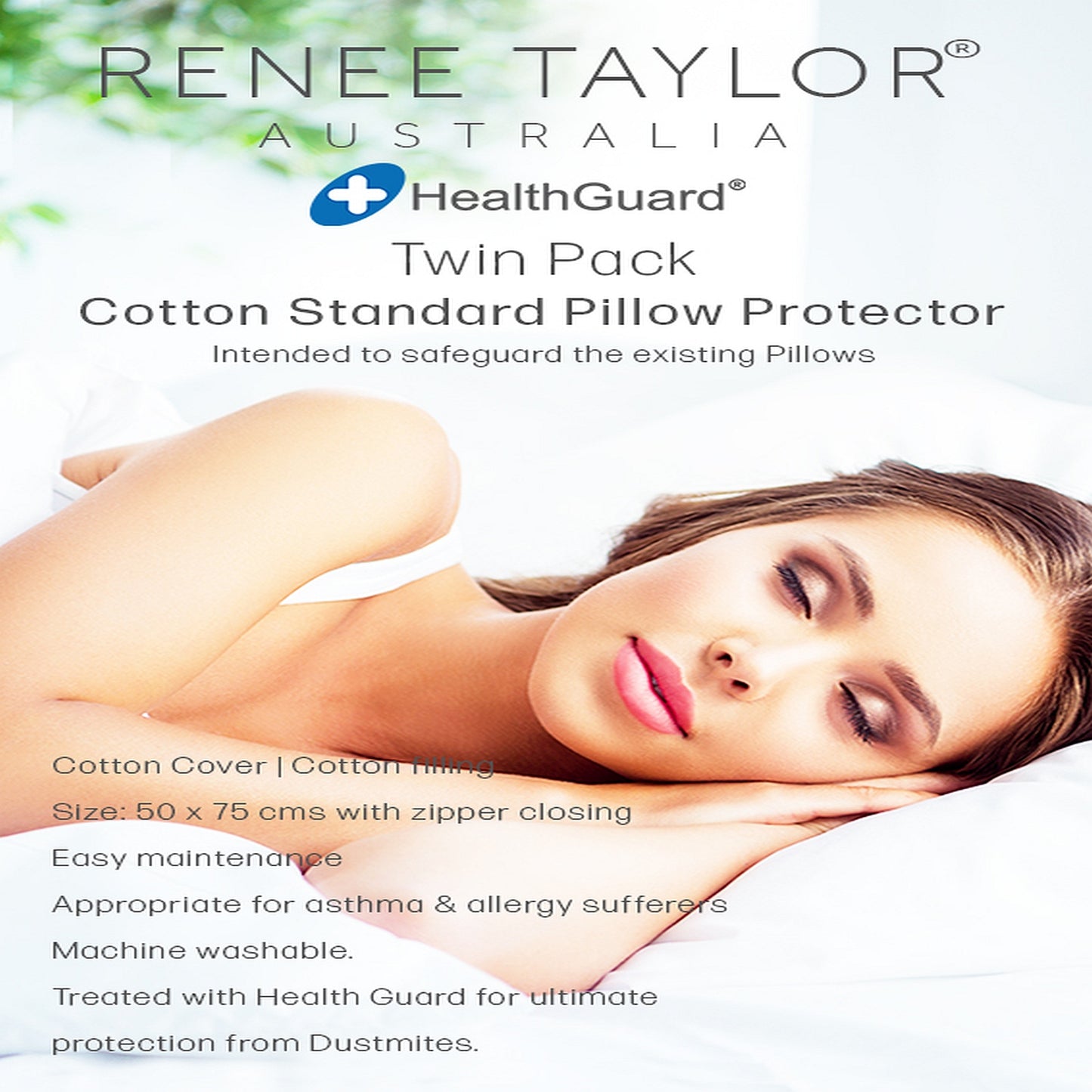 Twin Pack All Cotton Pillow Protector - Standard