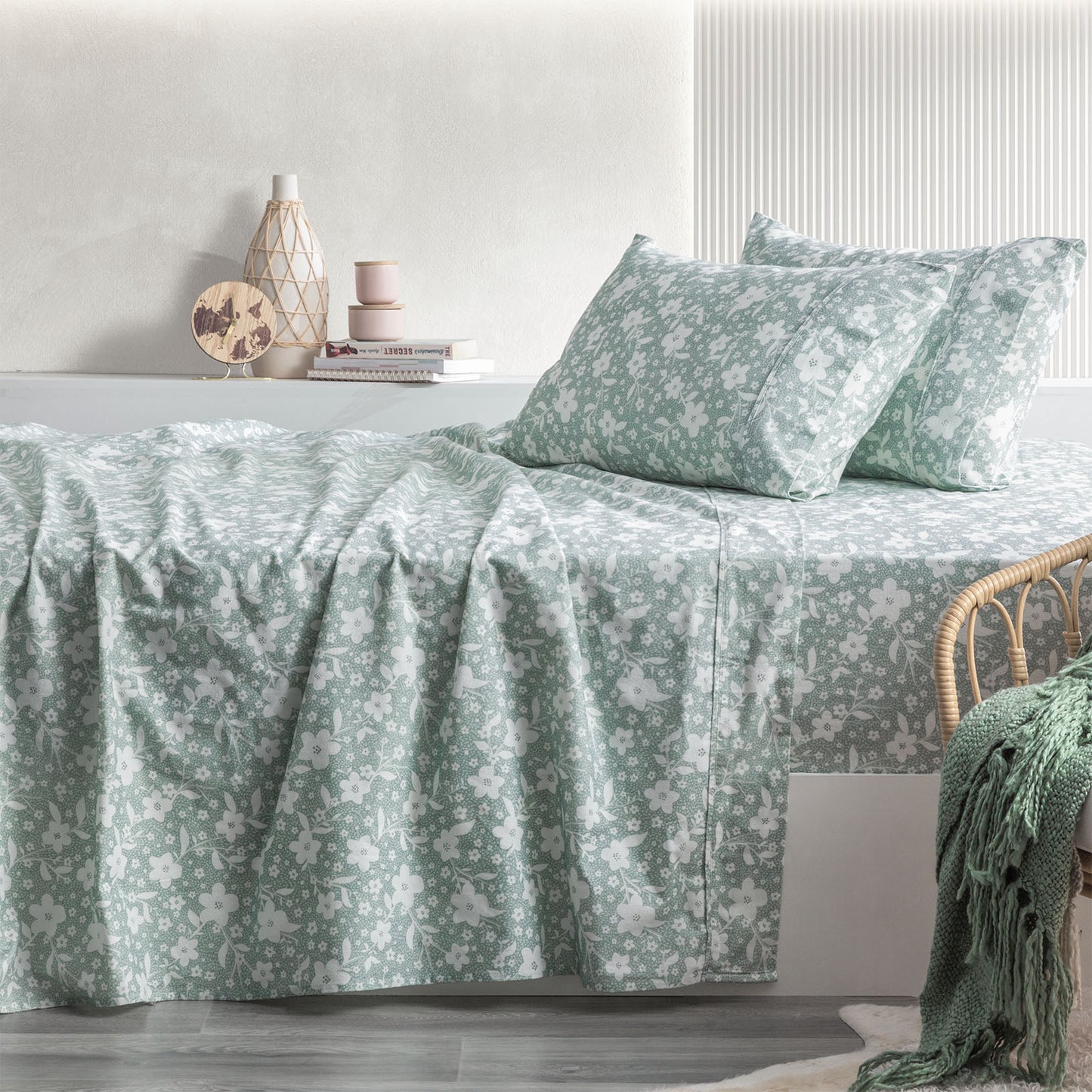 Printed Flannelette Sheet Set - 175 GSM Egyptian Cotton