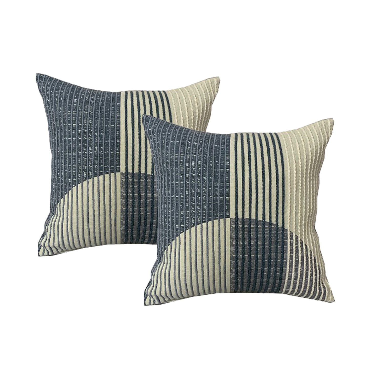 Twin Pack Cotton Embroidered Cushions - 40 x 60cm
