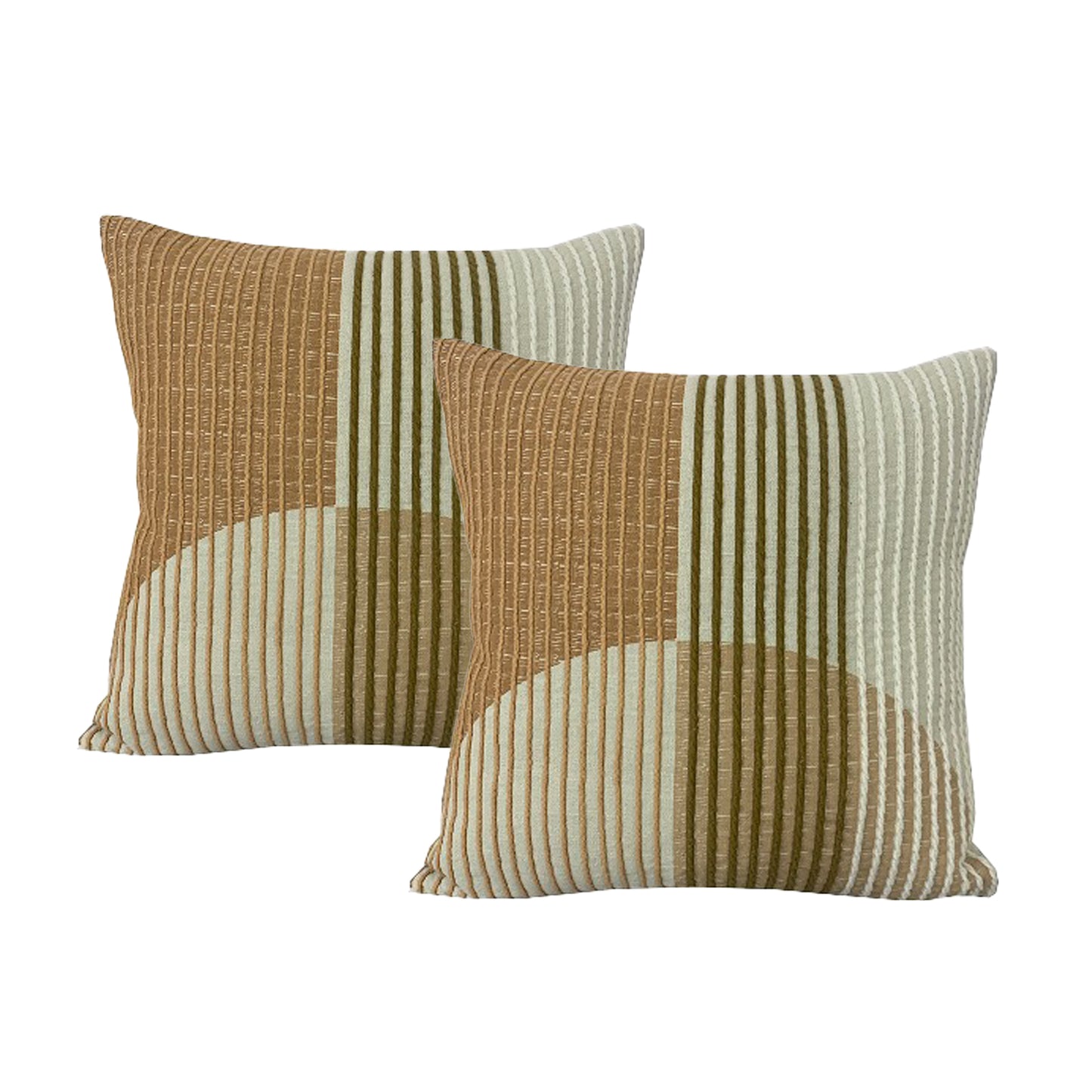 Twin Pack Cotton Embroidered Cushions - 40 x 60cm