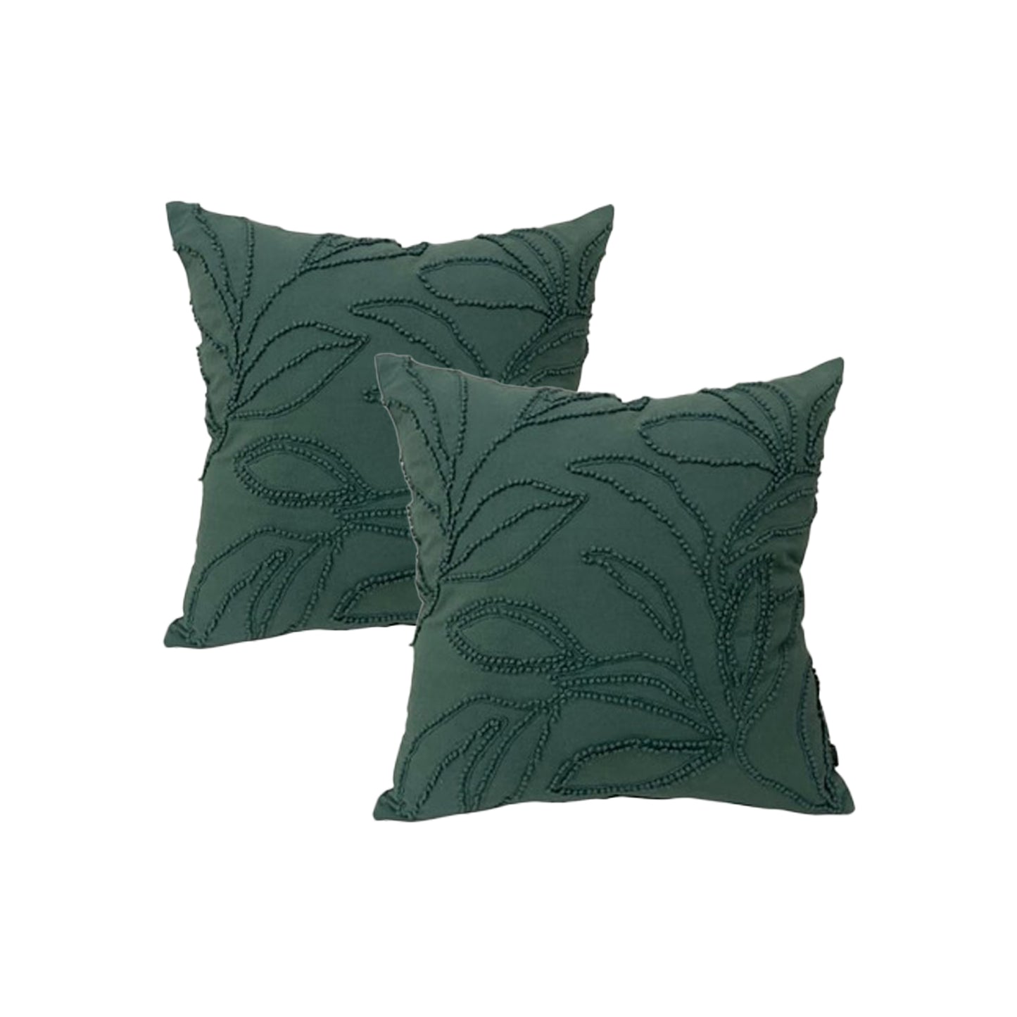Twin Pack Cotton Embroidered Cushions - 40 x 60cm
