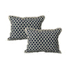 Twin Pack Cotton Embroidered Cushions - 40 x 60cm