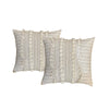 Twin Pack Cotton Embroidered Cushions Indira Natural - 45 x 45cm