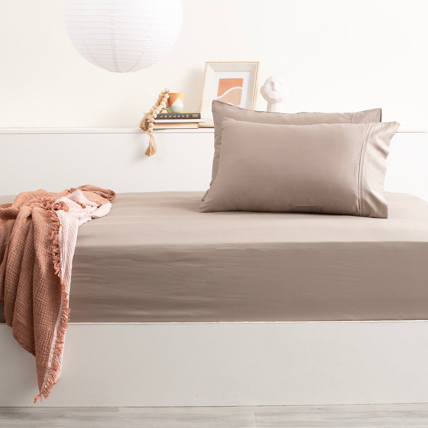 500 Thread Count Bamboo Cotton Fitted Sheet & Pillow Case Set Premium - Park Avenue