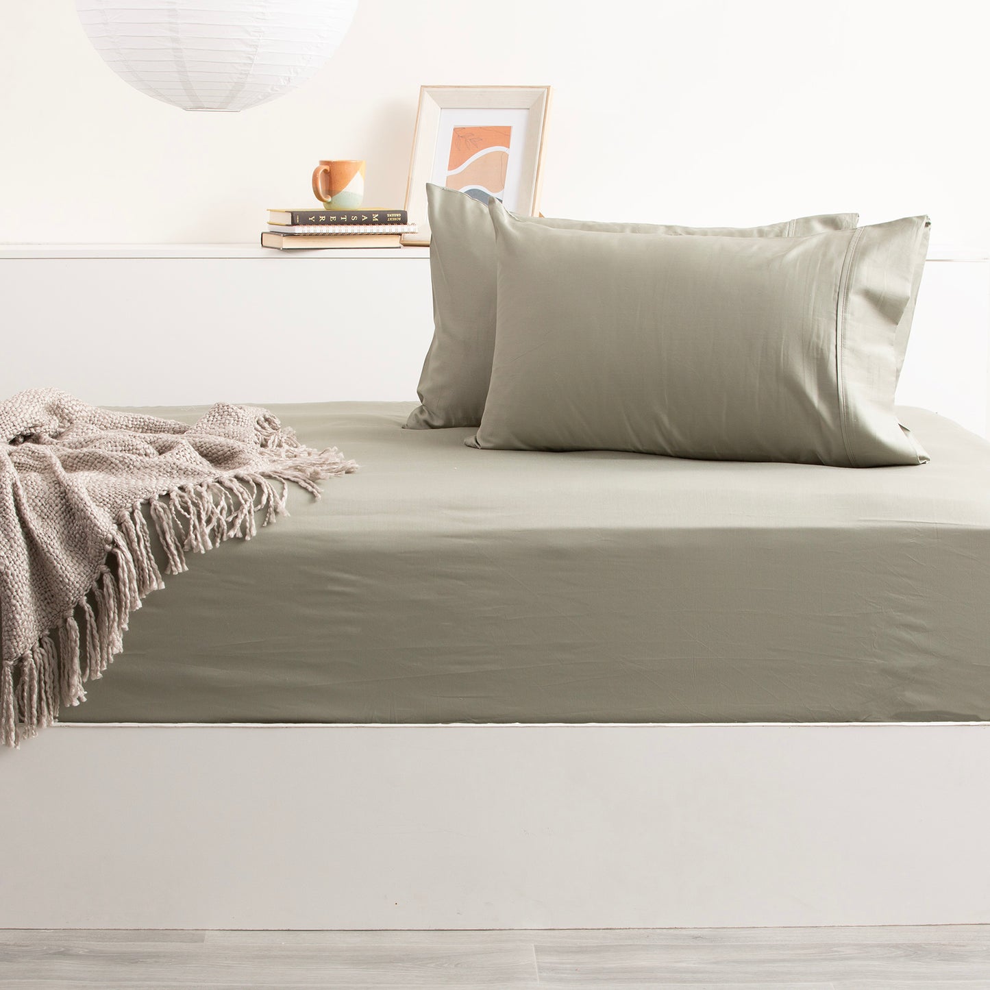 500 Thread Count Bamboo Cotton Fitted Sheet & Pillow Case Set Premium - Park Avenue