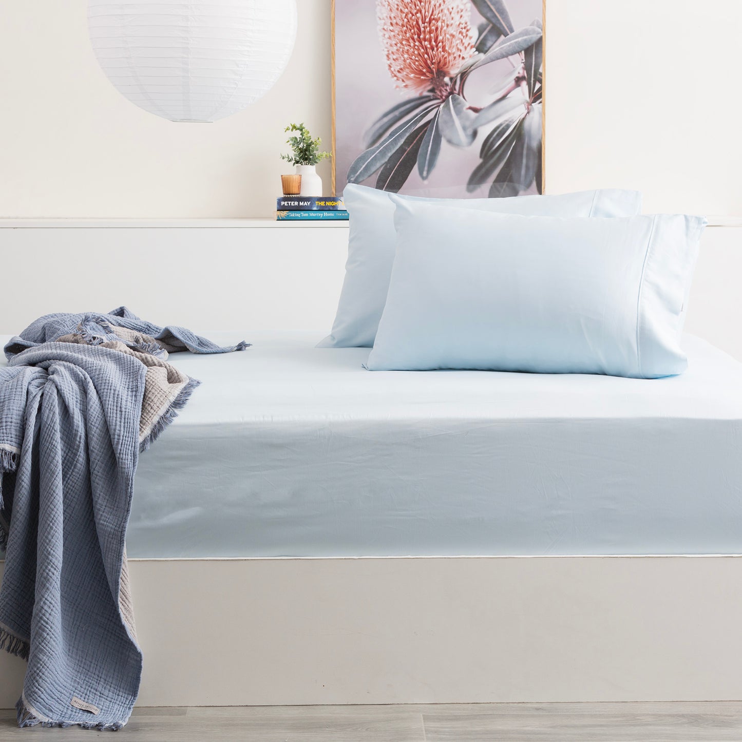 500 Thread Count Bamboo Cotton Fitted Sheet & Pillow Case Set Premium - Park Avenue