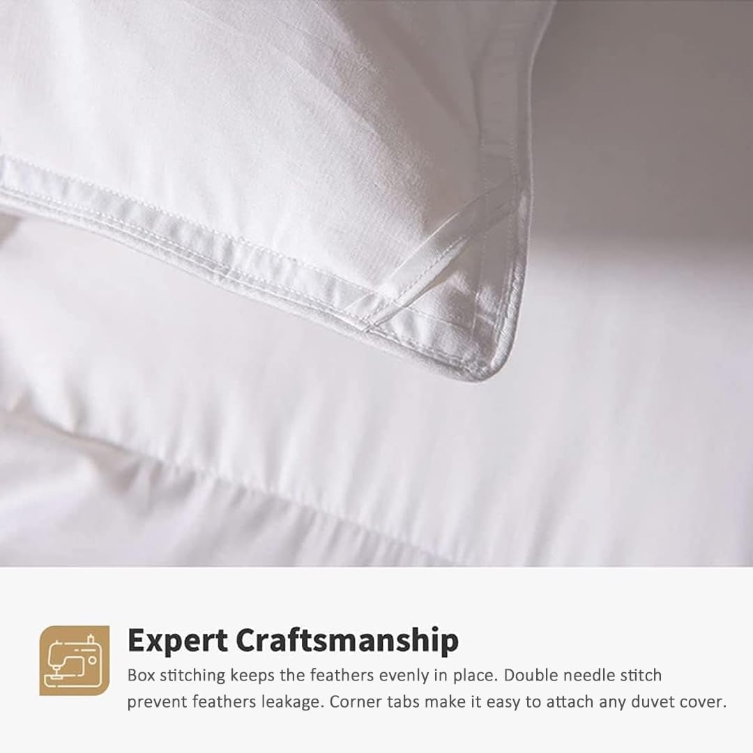 Ultimate 80% White Goose Down and Feather Quilt
