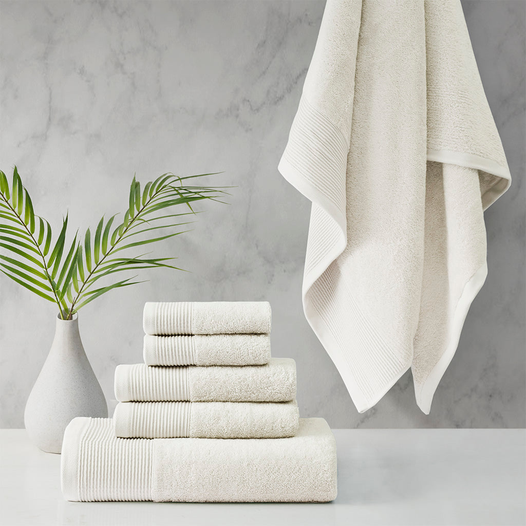 Retreat 6 Piece Towel Set - Cotton, Tencel, Antimicrobial