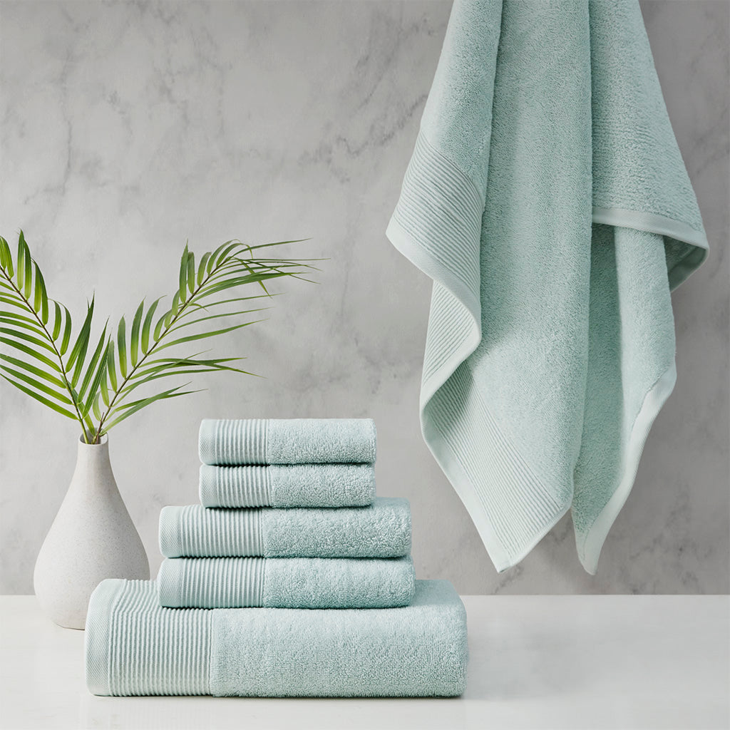 Retreat 6 Piece Towel Set - Cotton, Tencel, Antimicrobial