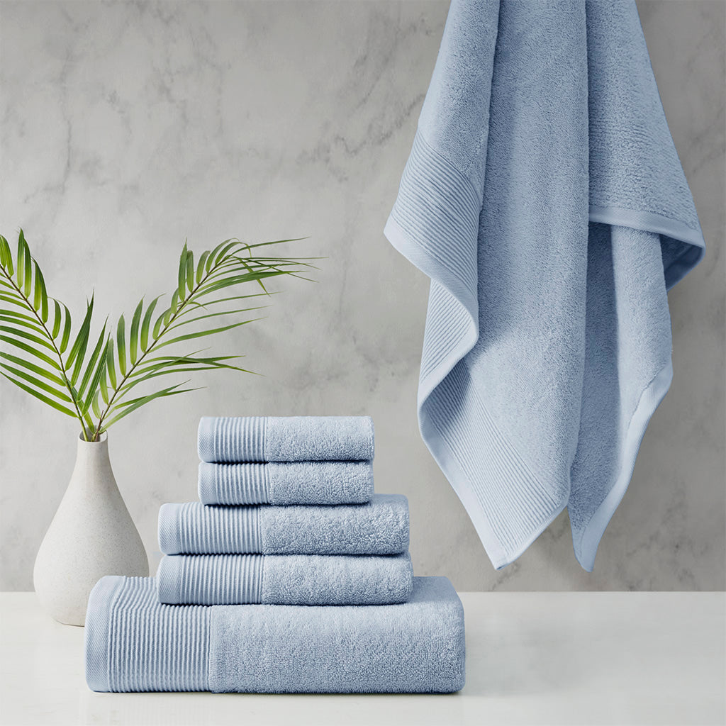 Retreat 6 Piece Towel Set - Cotton, Tencel, Antimicrobial
