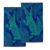 2 Pack Large Velour Beach Towel - Jacquard