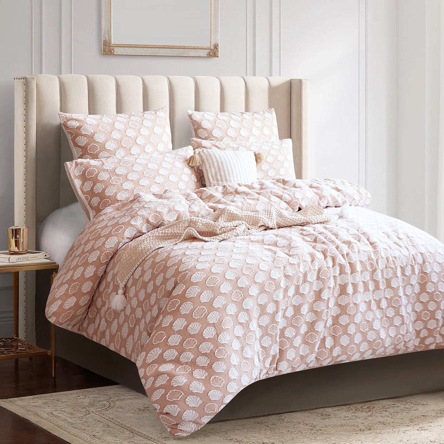 Chenille Tufted Quilt Cover Set - Jacquard