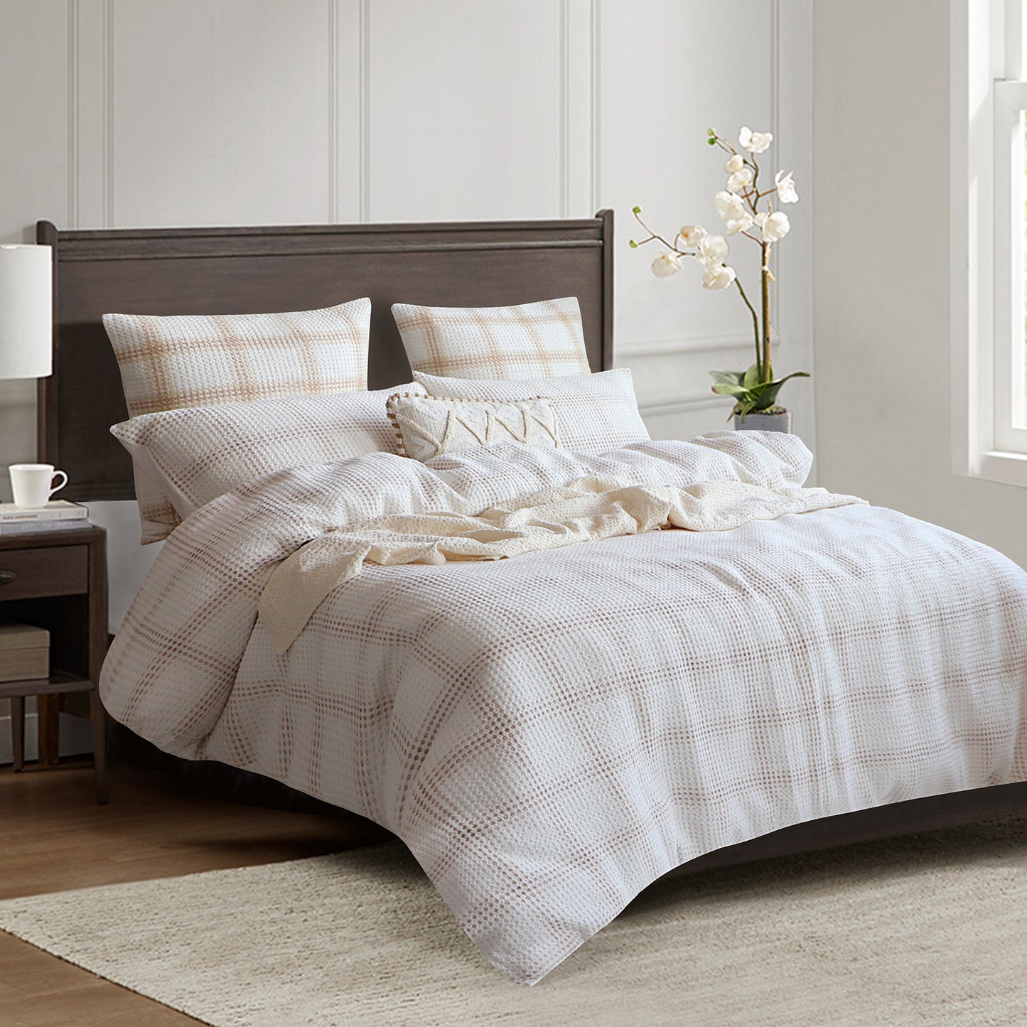 Yarn Dyed Waffle Quilt Cover Set