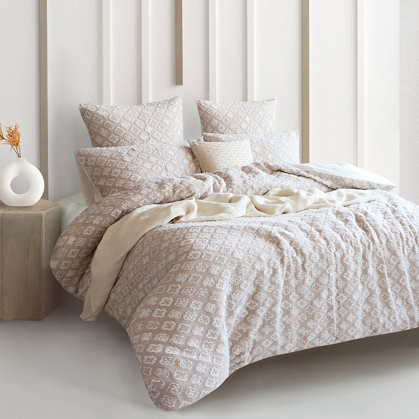 Amara Jacquard Quilt Cover Set - Yarn Dyed