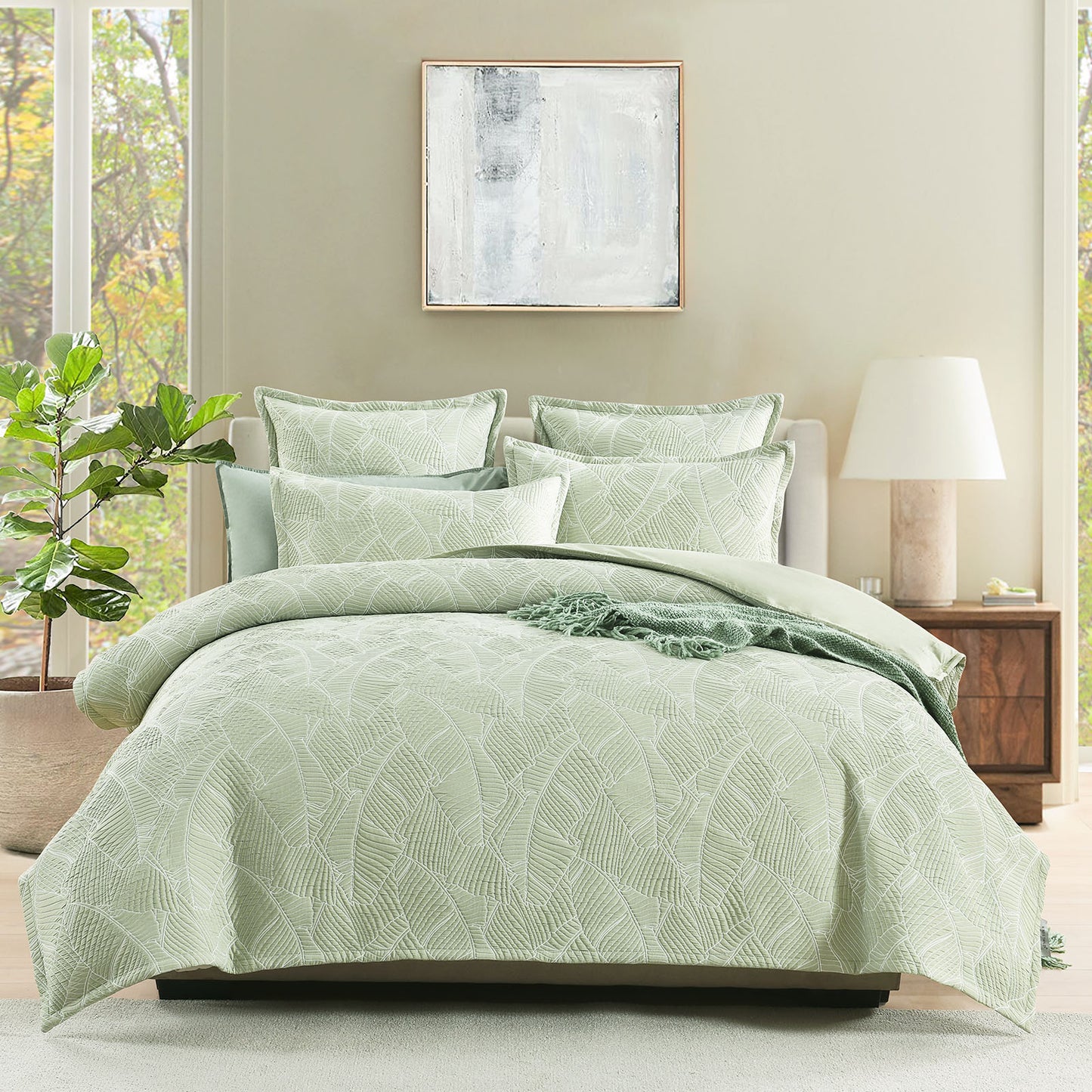 Woods Jacquard Euro Pillow Case