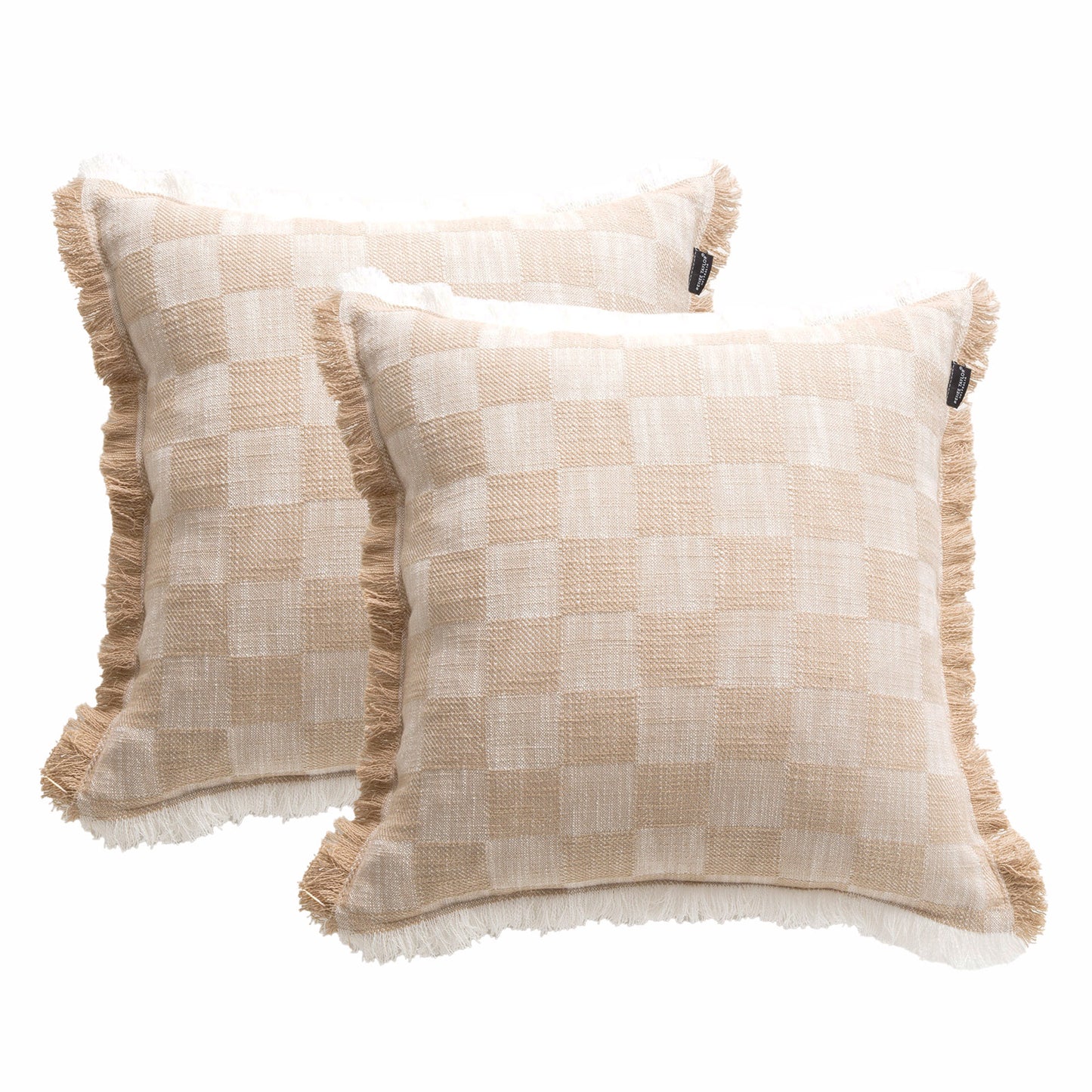 Twin Pack Yarn-dyed Cushions - Stone Washed