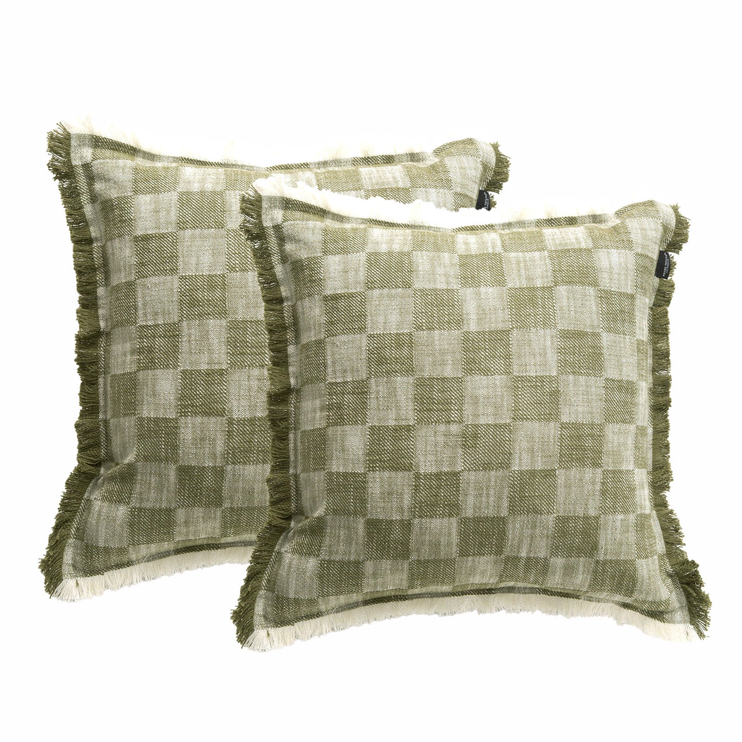 Twin Pack Yarn-dyed Cushions - Stone Washed