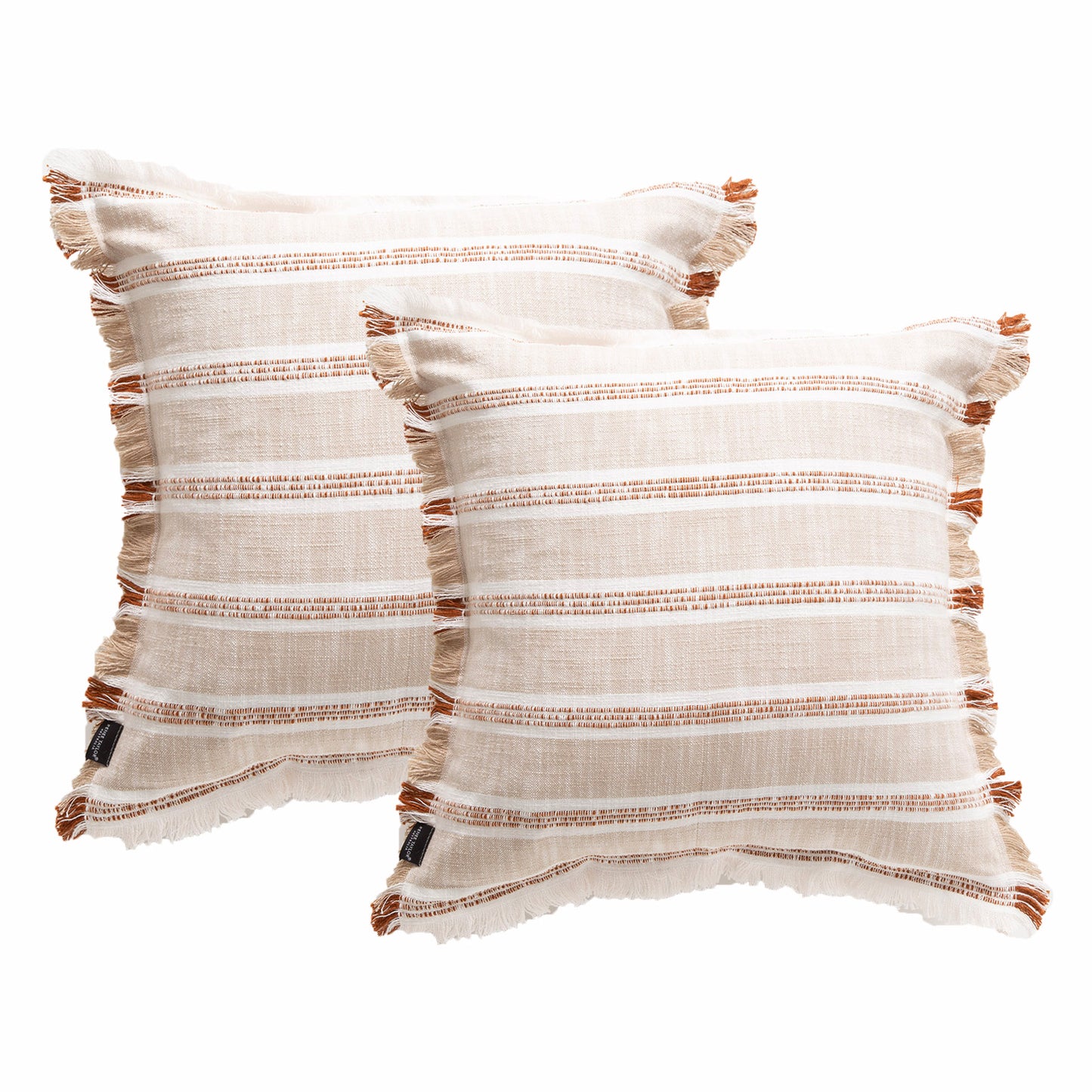 Twin Pack Yarn-dyed Cushions - Stone Washed