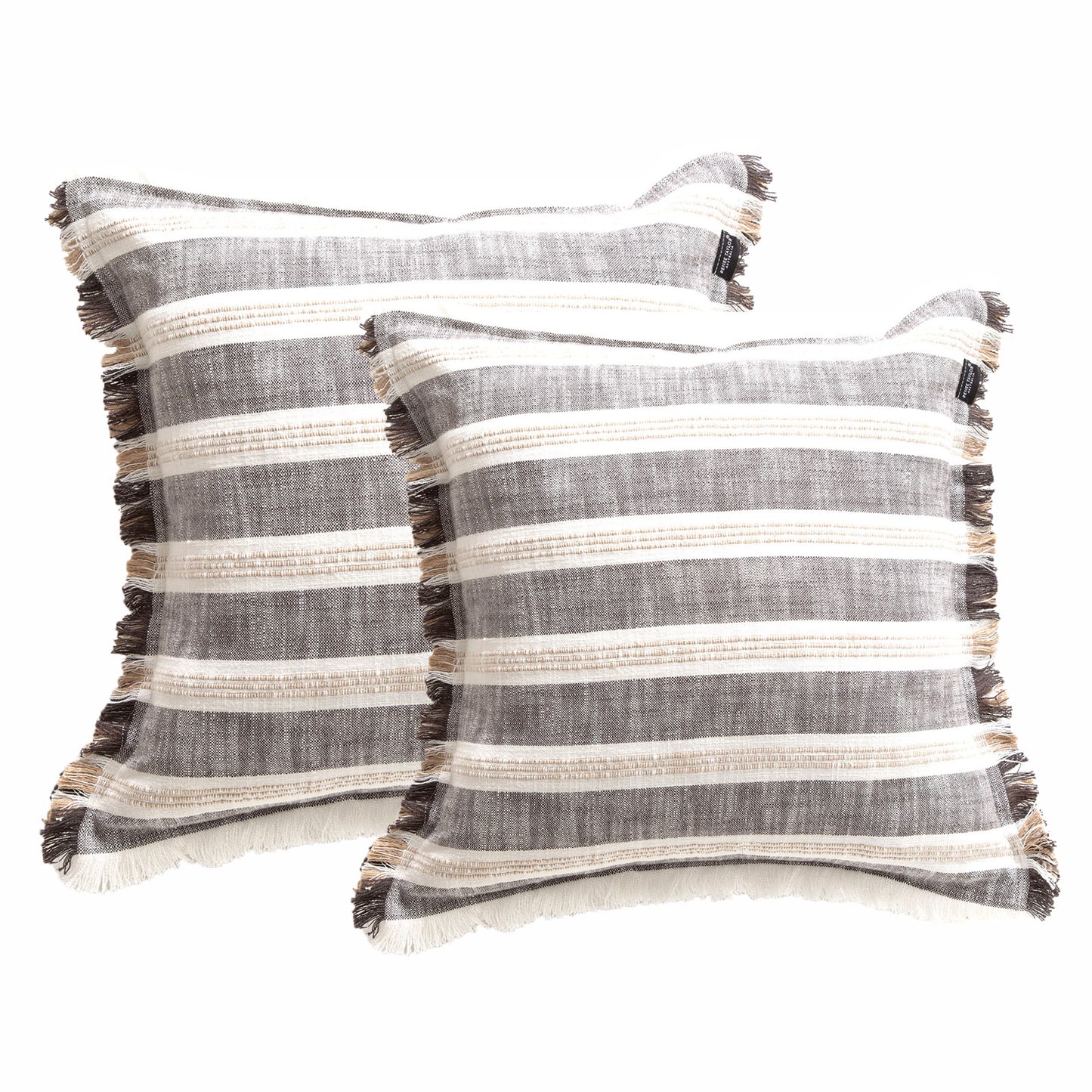 Twin Pack Yarn-dyed Cushions - Stone Washed