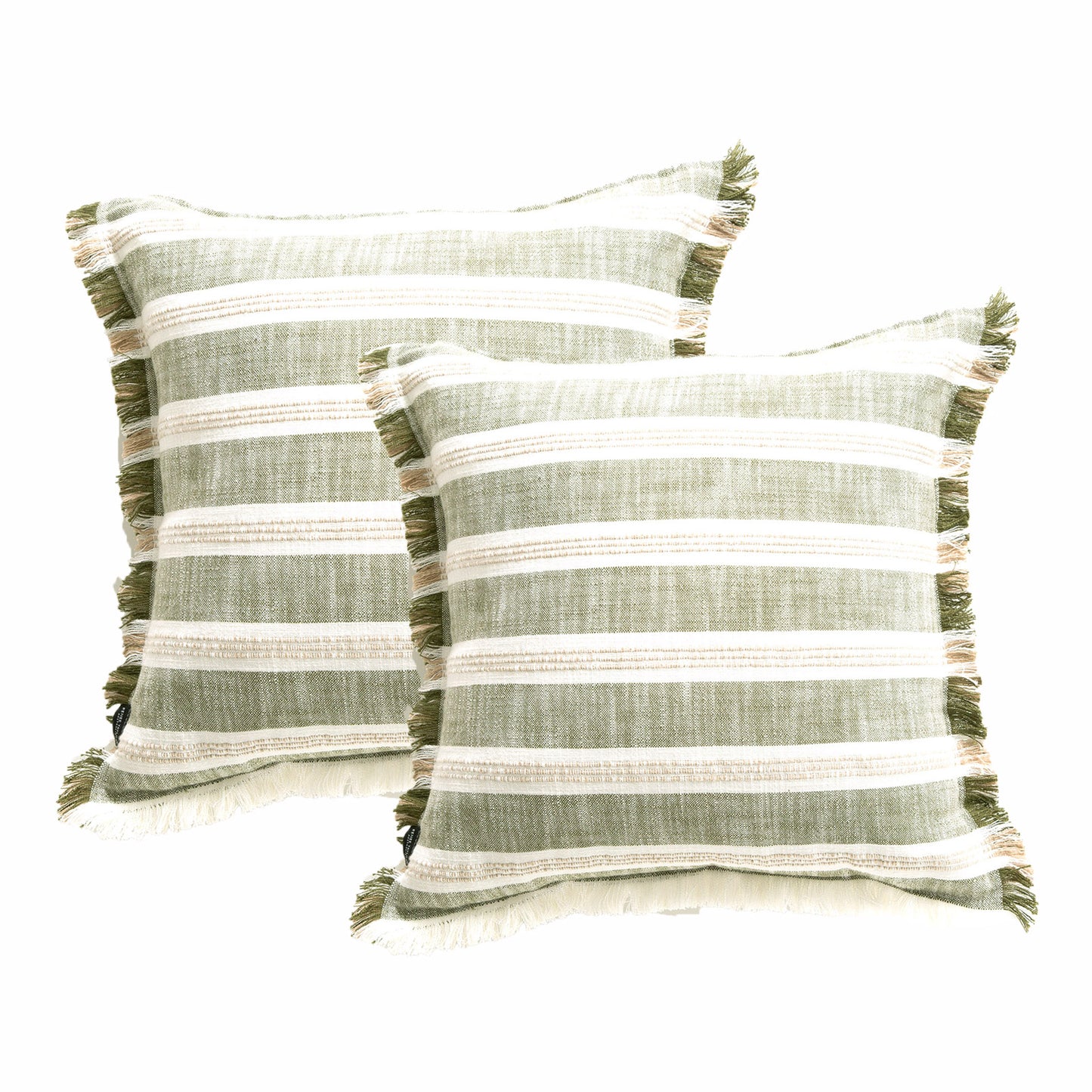 Twin Pack Yarn-dyed Cushions - Stone Washed