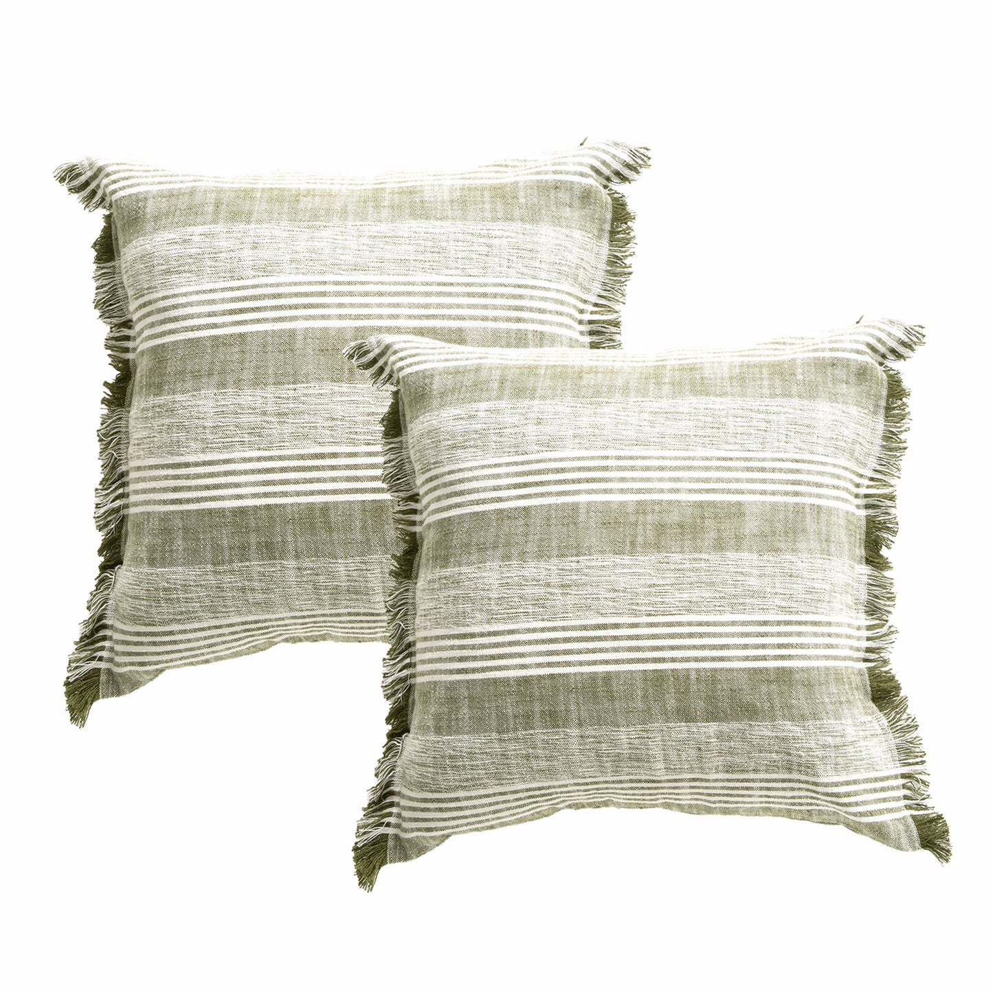 Twin Pack Yarn-dyed Cushions - Stone Washed