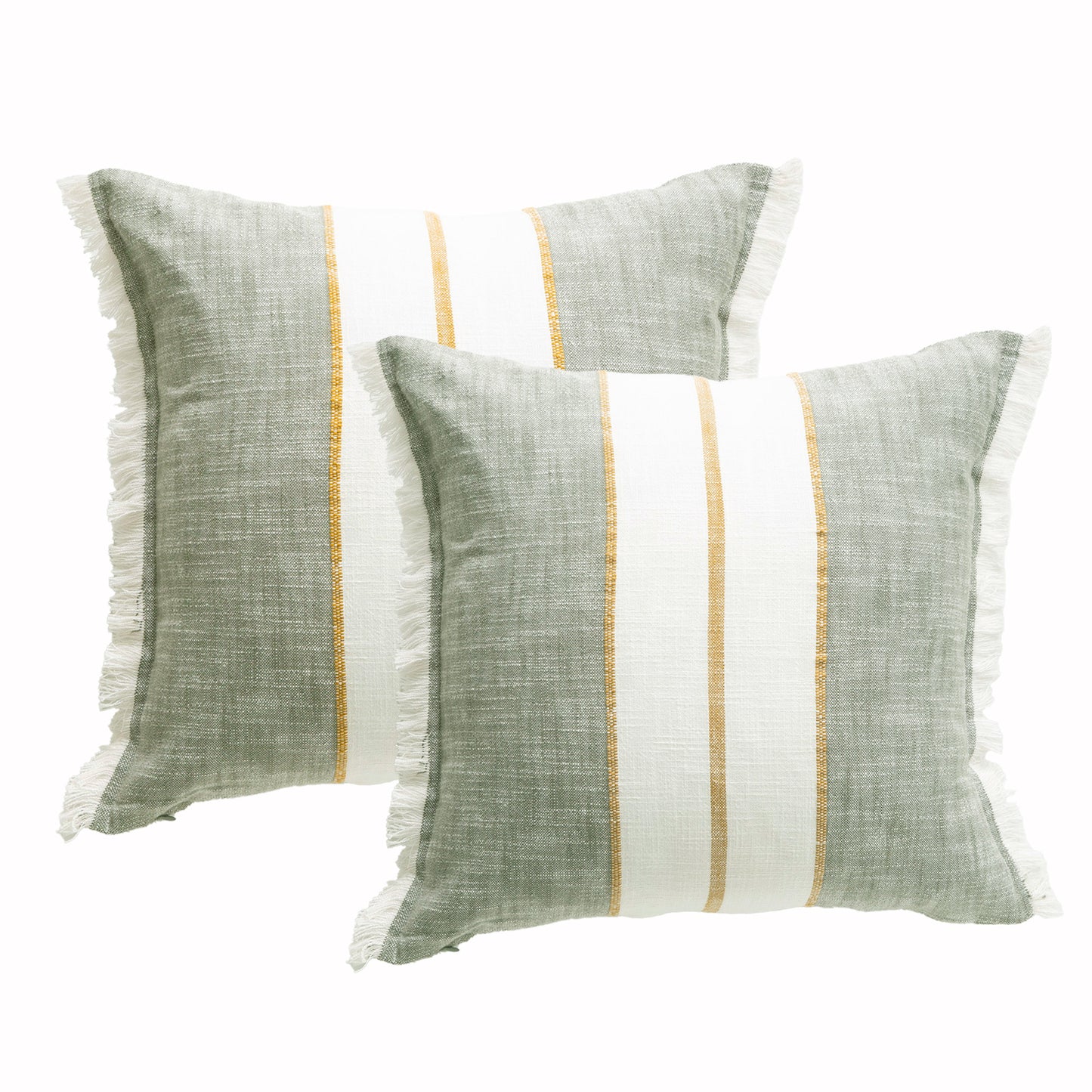 Twin Pack Yarn-dyed Cushions - Stone Washed