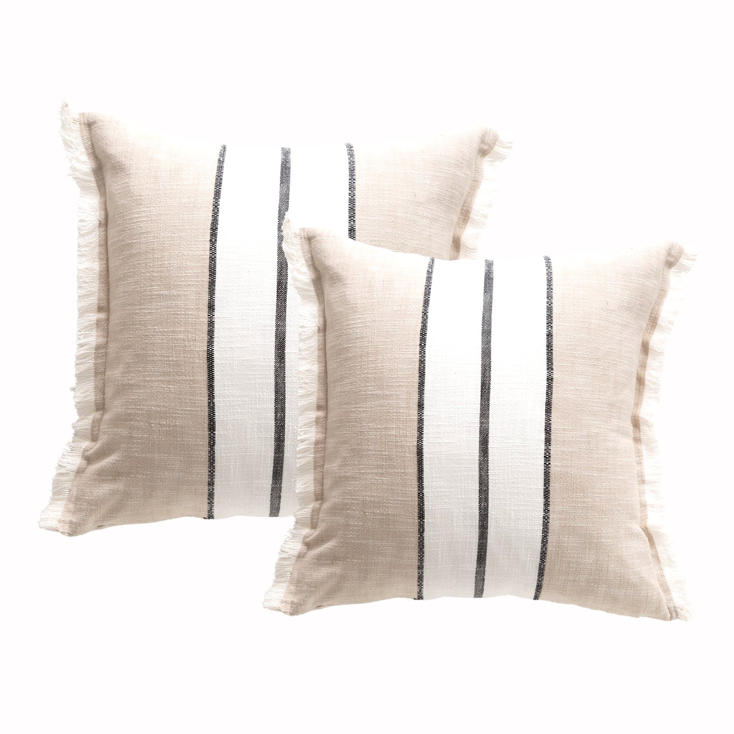 Twin Pack Yarn-dyed Cushions - Stone Washed