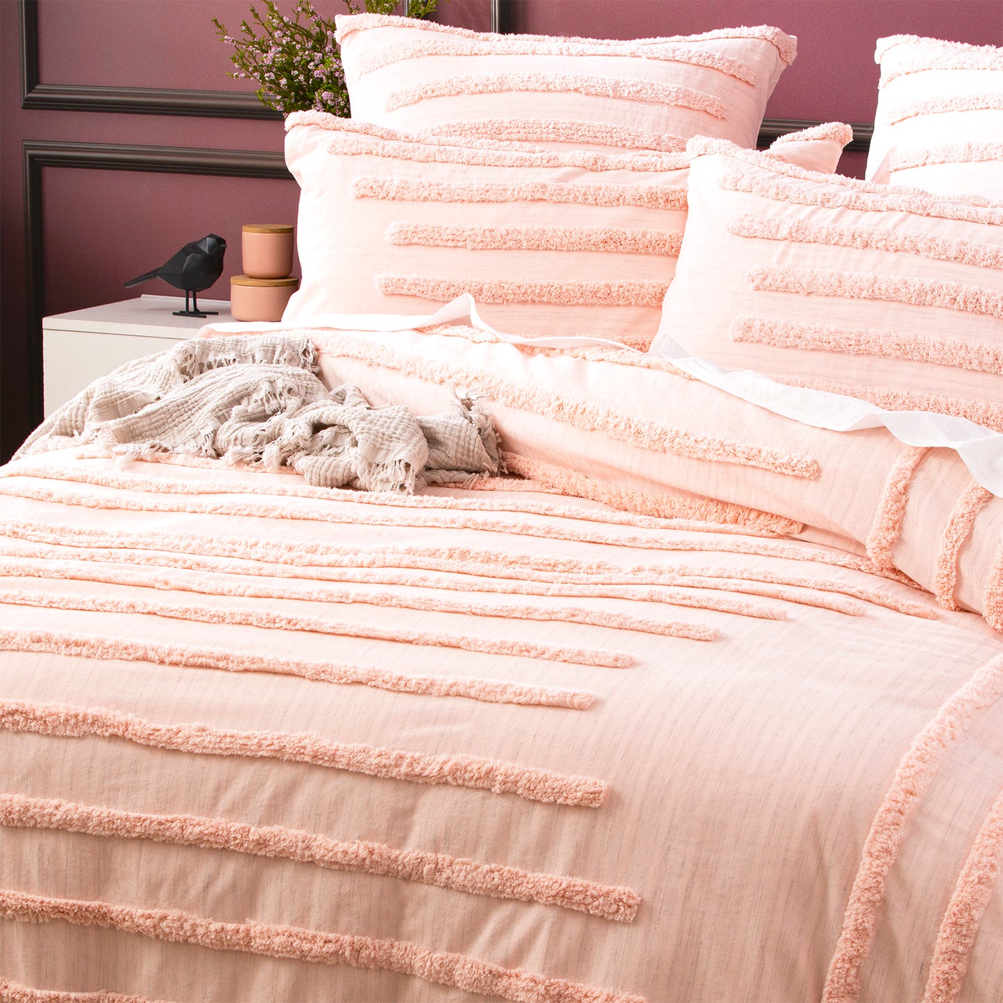 Classic Cotton Tufted Euro Pillow Case - Vintage Washed