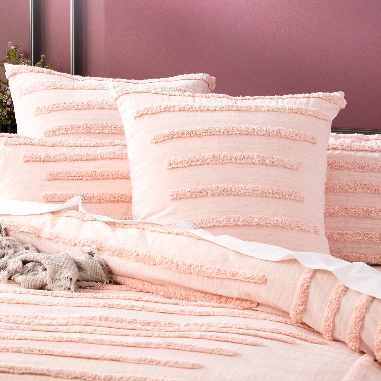 Classic Cotton Tufted Euro Pillow Case - Vintage Washed