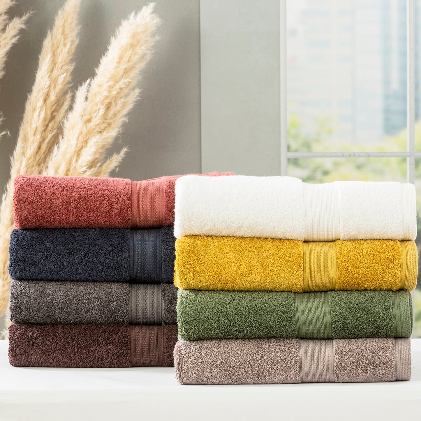 2 Pack Stella Bath Sheets - 650 GSM Super Soft Bamboo Cotton