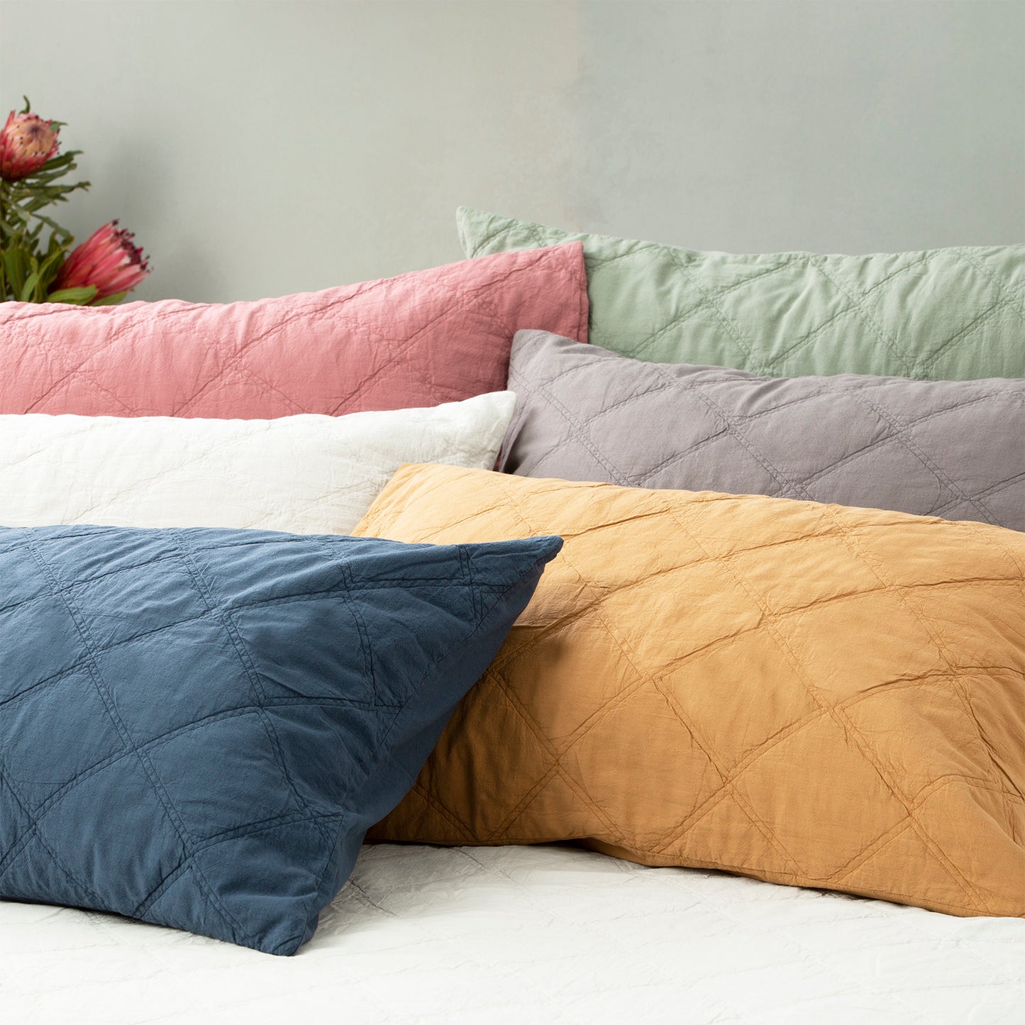 Attwood Cotton Coverlet Set Single/Double - Vintage Stone Washed - Quilted