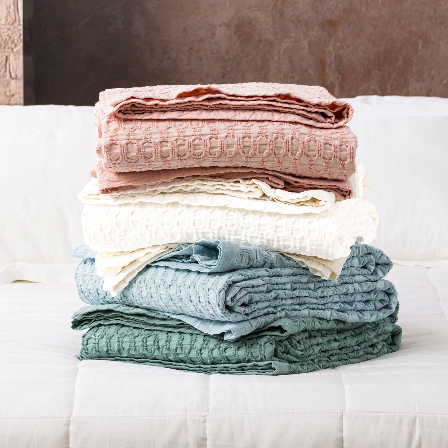 Lexico Cotton Waffle Blanket