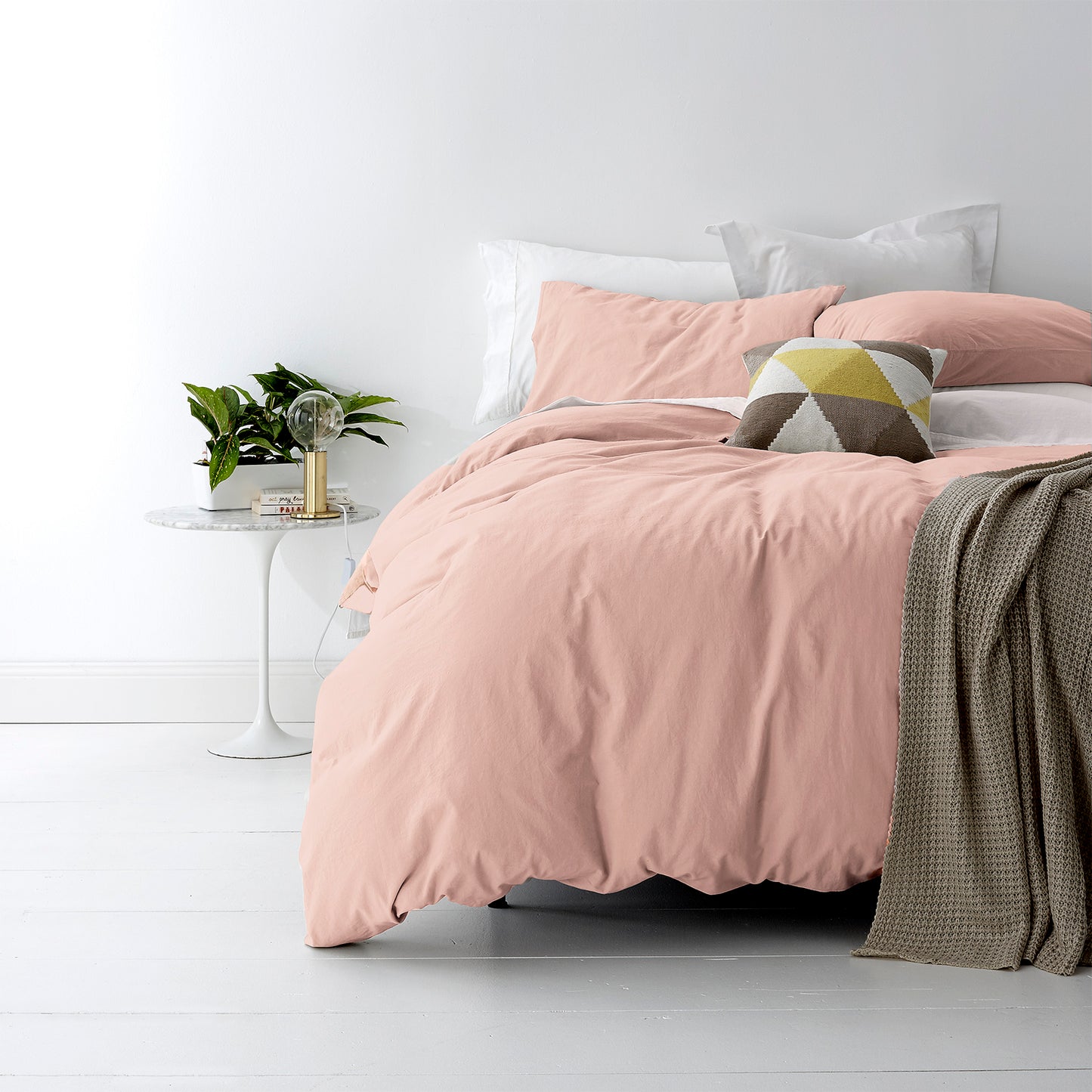 European Quilt Cover Set - Vintage Washed Cotton - Double