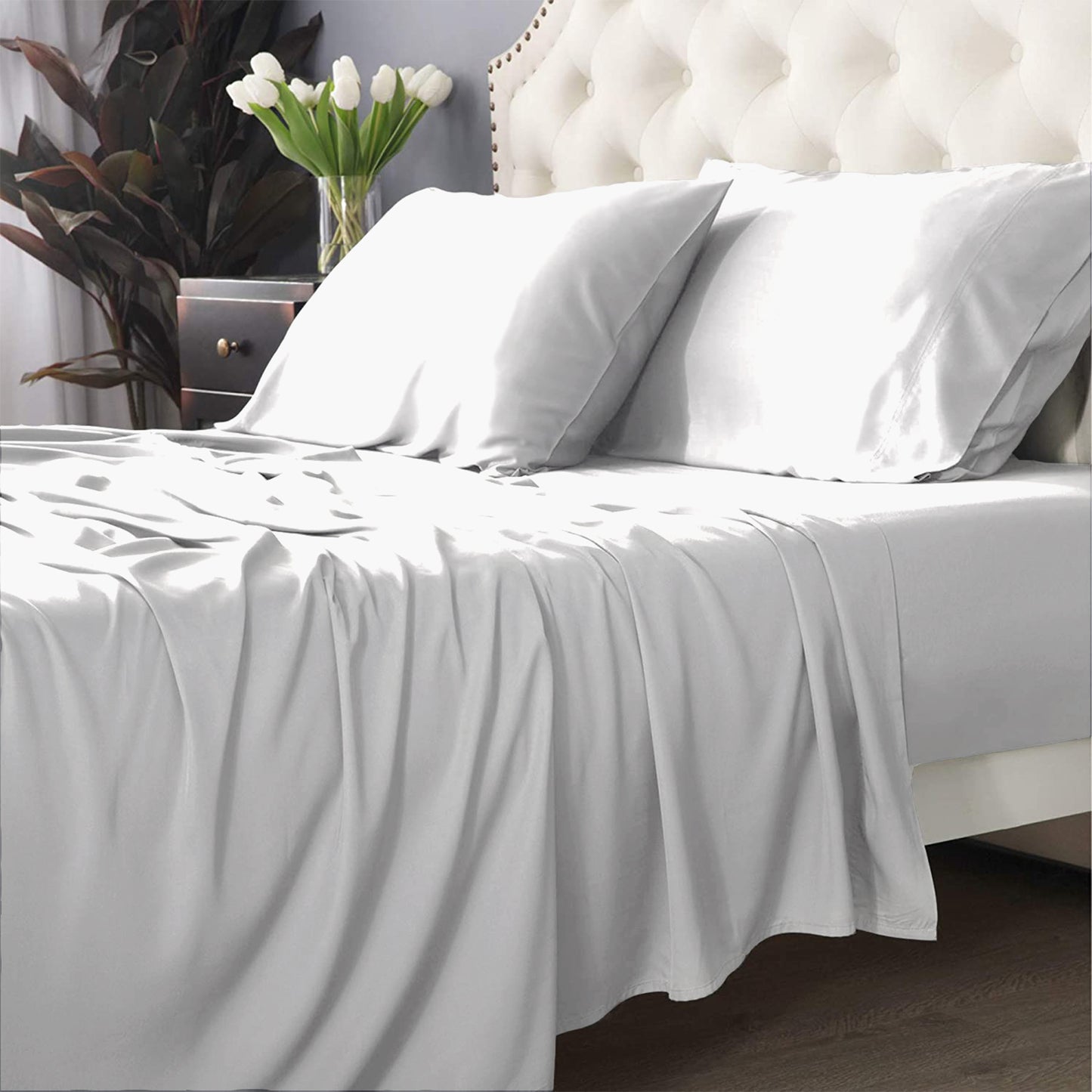 Premium Bamboo Cotton Sheet Set - 500 Thread Count - King Split, Queen Split & Long Single