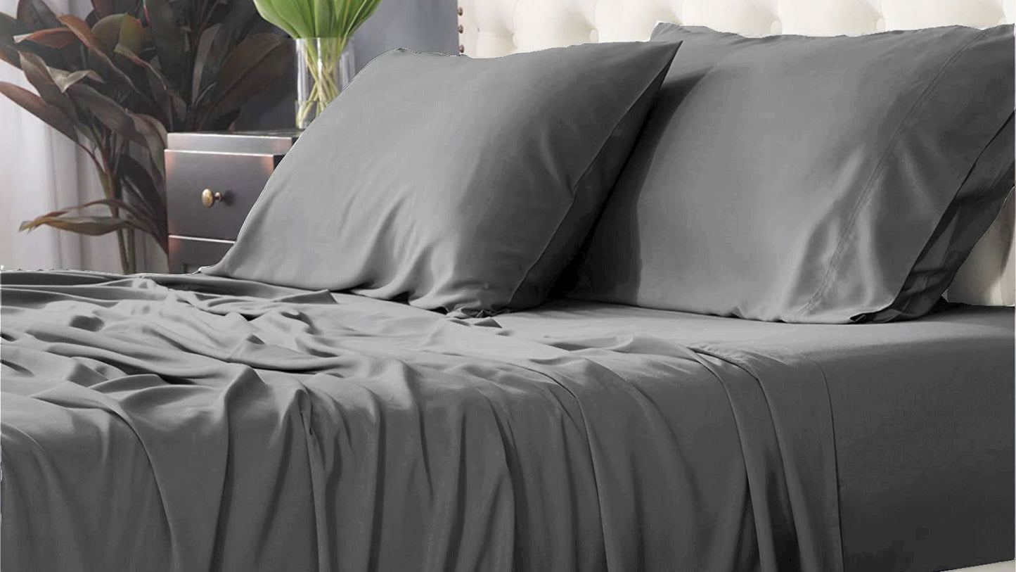 Premium Bamboo Cotton Sheet Set - 500 Thread Count - King Split, Queen Split & Long Single