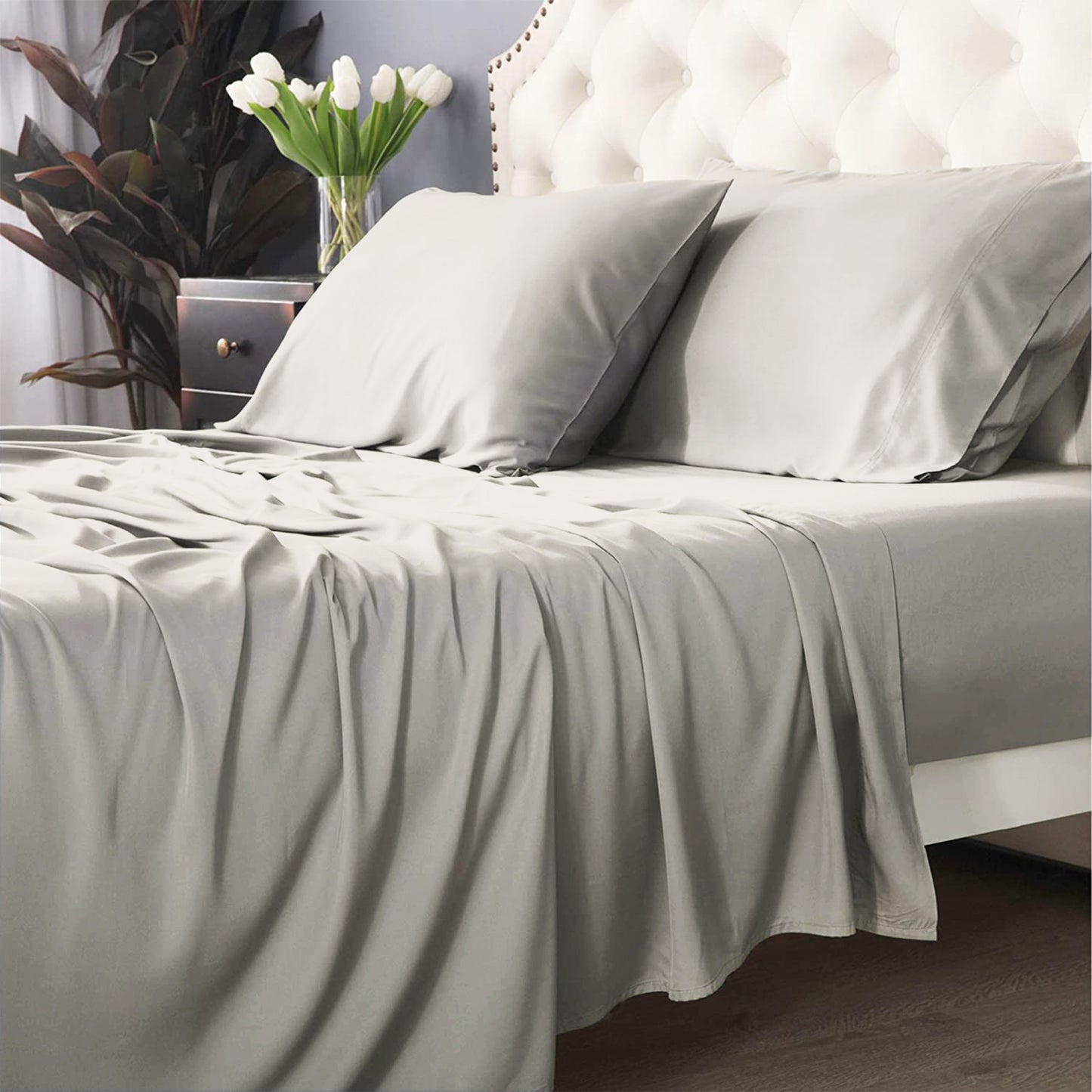 Premium Bamboo Cotton Sheet Set - 500 Thread Count - King Split, Queen Split & Long Single