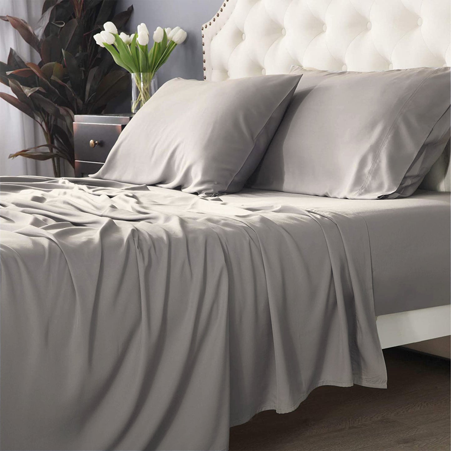 Premium Bamboo Cotton Sheet Set - 500 Thread Count - King Split, Queen Split & Long Single