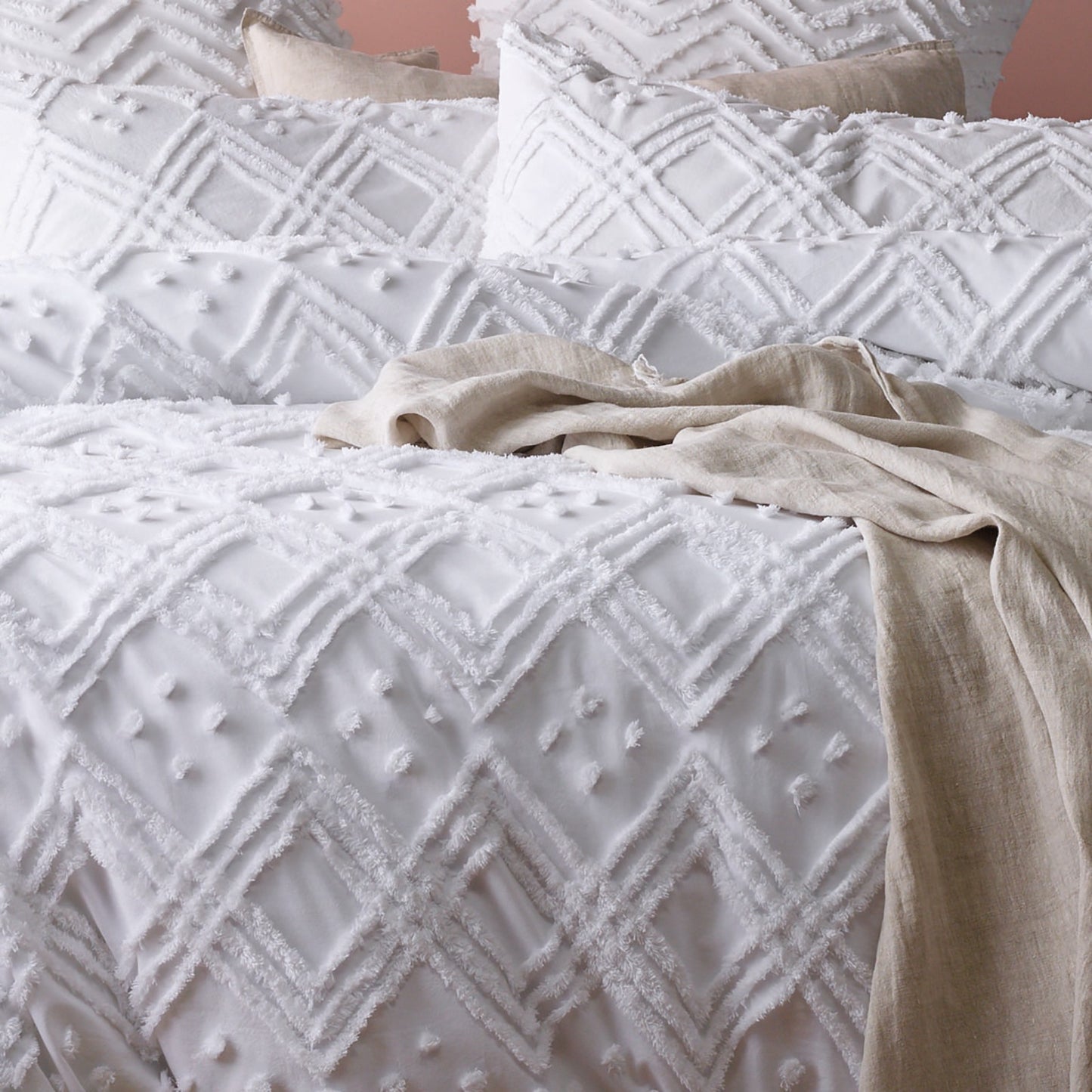 Medallion Cotton Quilt Cover Set - Tufted Vintage Washed