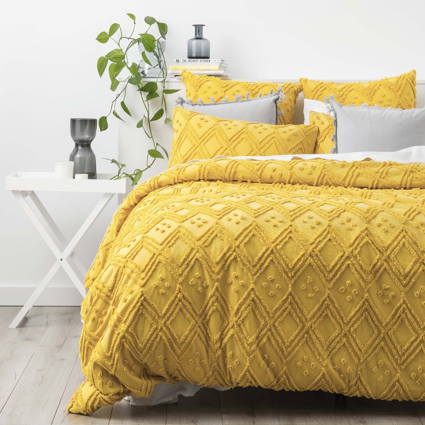 Medallion Cotton Quilt Cover Set - Tufted Vintage Washed