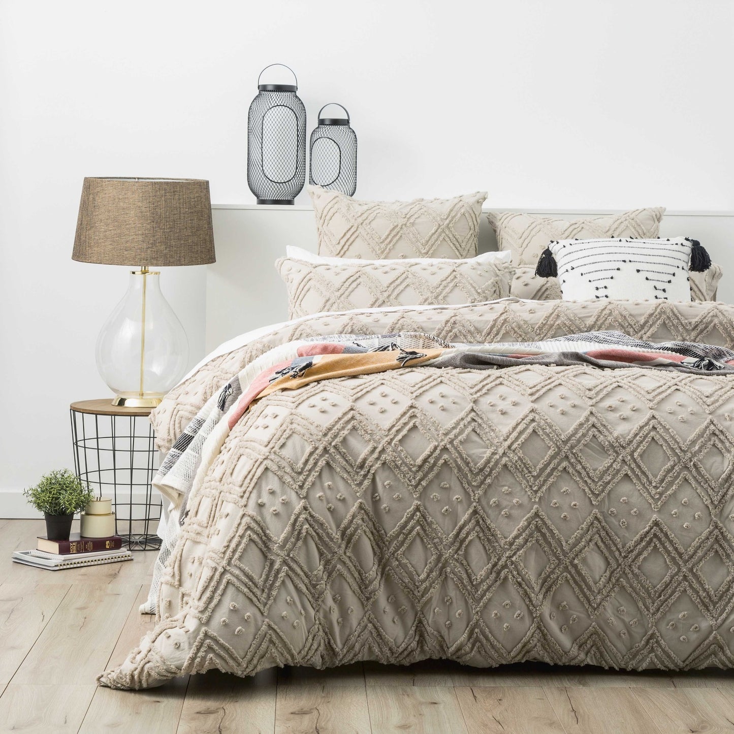 Medallion Cotton Quilt Cover Set - Tufted Vintage Washed
